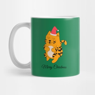 Happy Tiger Merry Christmas Mug